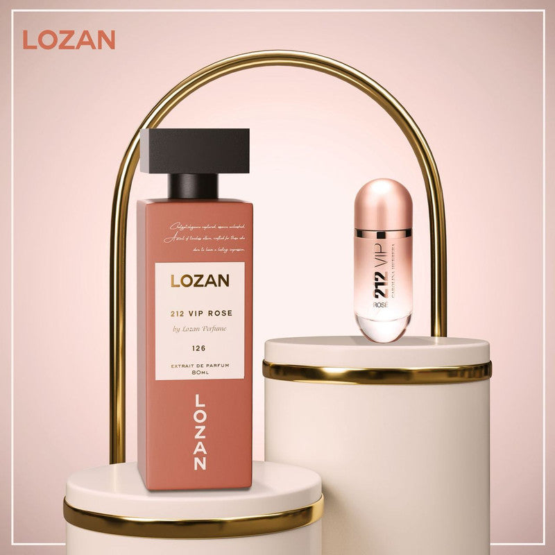 212 Vip Rose 126 Lozan Perfumes 80Ml